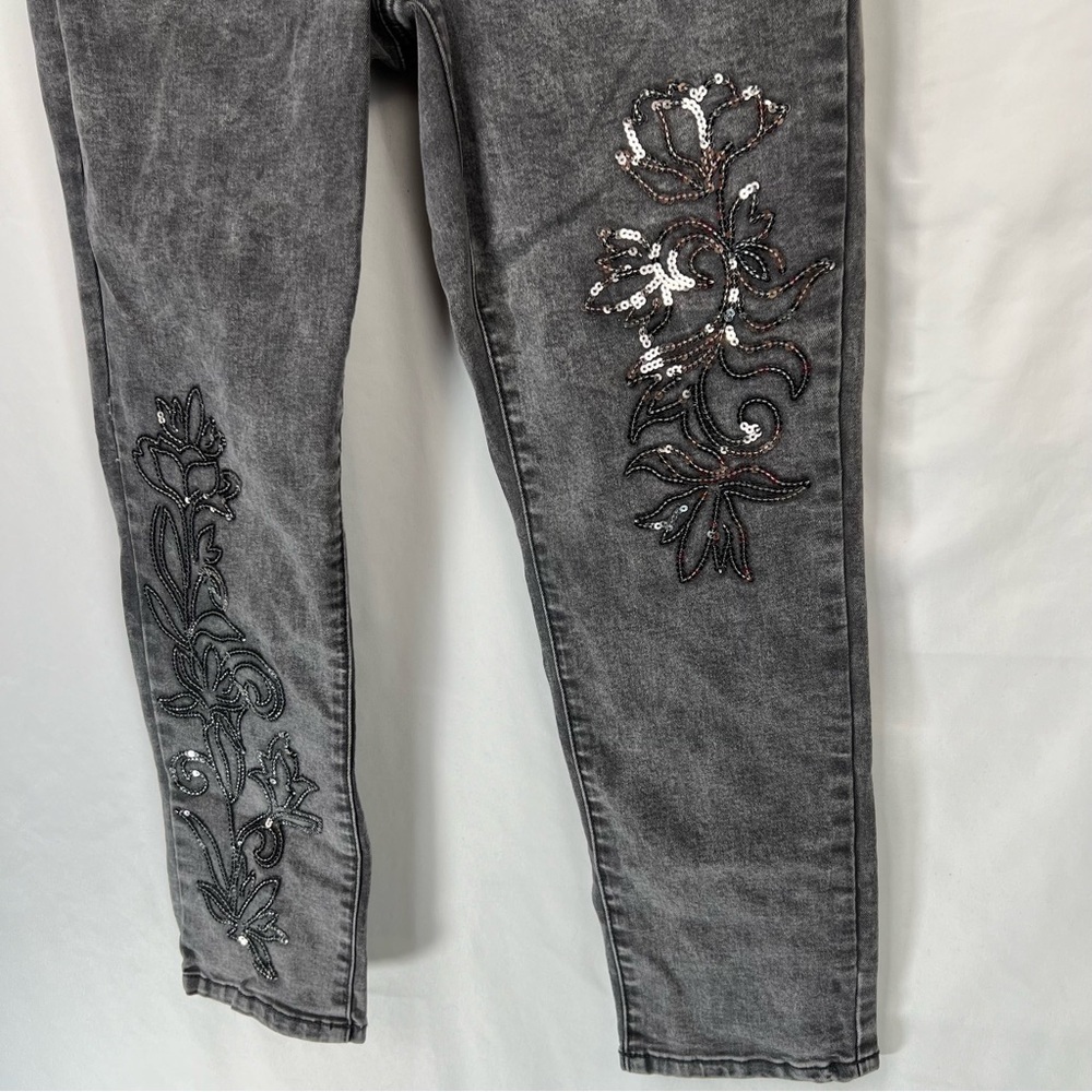 DG2 - Women’s Jeans - Black Denim - 4 P - Sequins - Picture 12 of 13